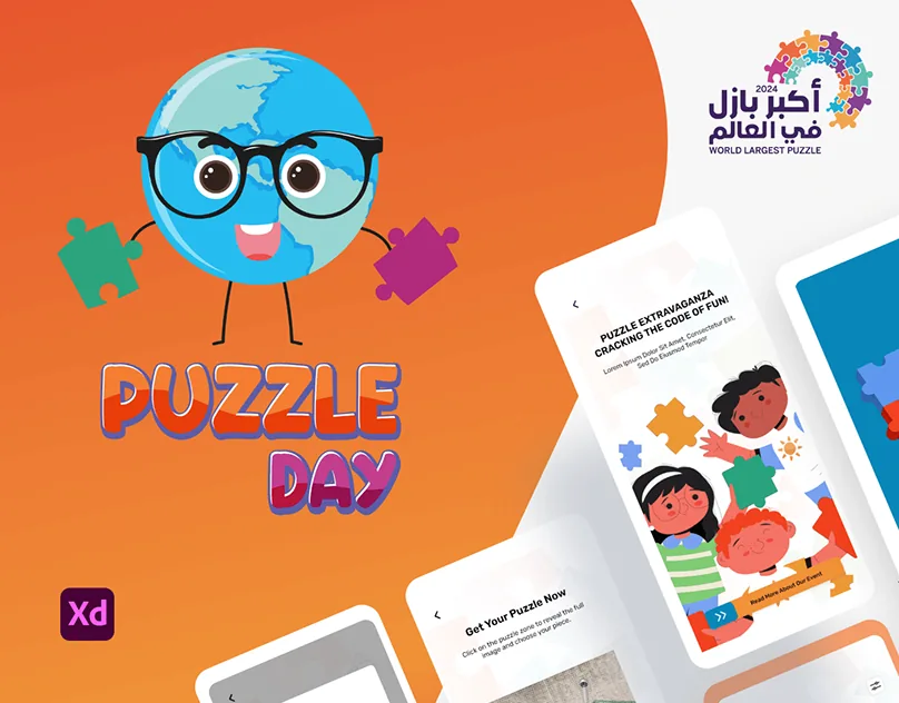 Puzzle Day: A playful puzzle app for children, built around a world-record puzzle event.